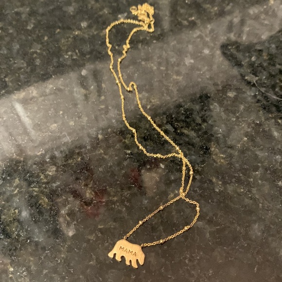 Gold Mama Bear Necklace - Picture 3 of 4